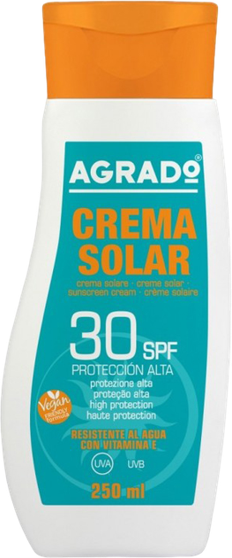 Сонцезахисний крем Agrado Crema Solar Spf30 250 мл (8433295065560) - зображення 1