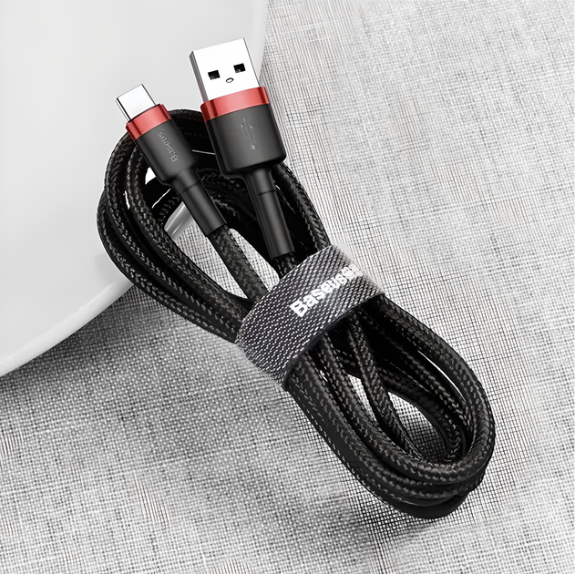 Кабель Baseus Cafule Series USB to Type-C 2 метри - Фото 3 Кабель Baseus Cafule Series USB to Type-C 2 метри - зображення 3
