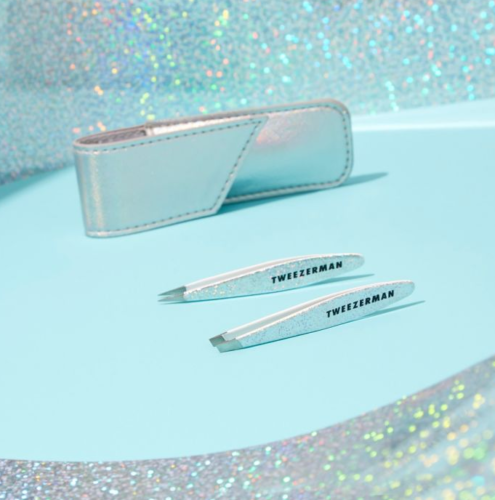 Набор пинцетов для бровей Tweezerman Metallic Collection HOLLYGRAPHIC Mini Tweeze Set (3 предмета) - изображение 4