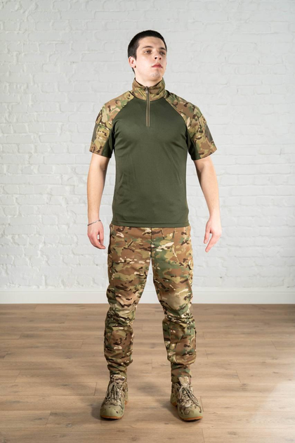 Форма военная брюки и убакс с коротким рукавом рип-стоп CoolMax tactical Олива Мультикам (590) , S - изображение 1