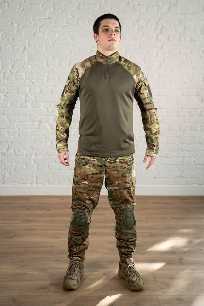 Военная форма штаны с наколенниками и убакс CoolMax рип-стоп tactical Олива Мультикам (566) , S - изображение 1