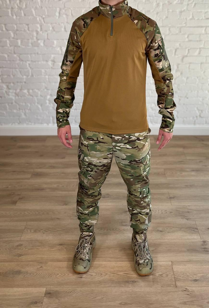 Военная форма убакс со штанами tactical рип-стоп CoolMax Мультикам Койот (557) , S - изображение 1