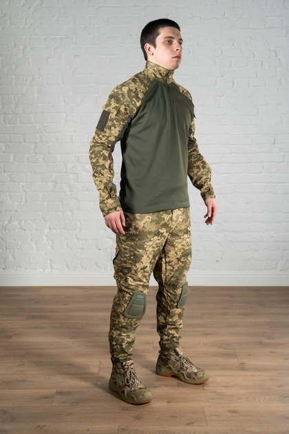 Форма военная штаны с наколенниками и убакс рип-стоп CoolMax tactical Олива Пиксель (569) , L - изображение 2