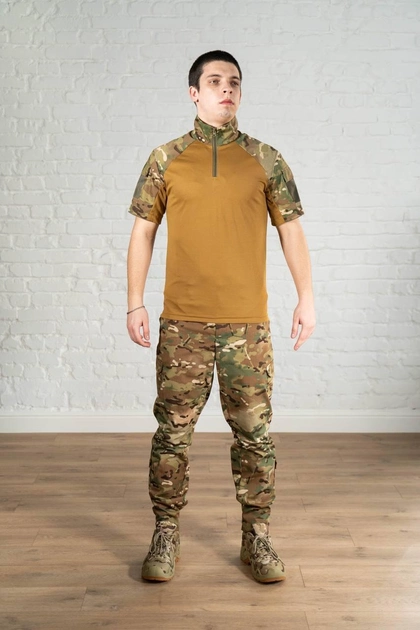 Тактична форма штани та убакс з коротким рукавом CoolMax ріп-стоп tactical Мультикам Койот (591) , S - зображення 1