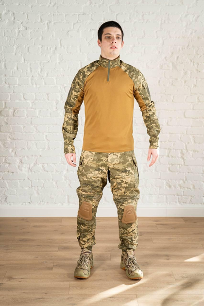 Форма армійська убакс та штани з наколінниками CoolMax ріп-стоп tactical Піксель Койот (595) , M - зображення 1