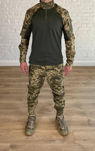 Форма армейская убакс со штанами tactical CoolMax рип-стоп Пиксель Олива (559) , 3XL - изображение 1