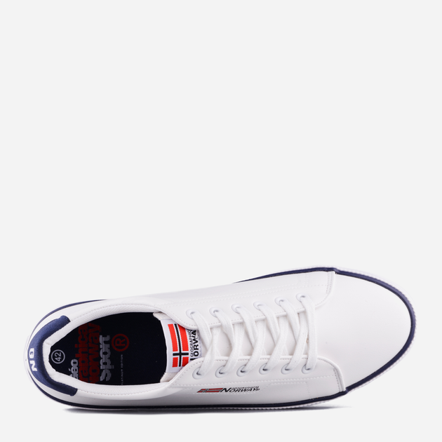 Чоловічі кеди низькі Geographical Norway GNM21107-17 45 Білі (8445377017312) - зображення 4