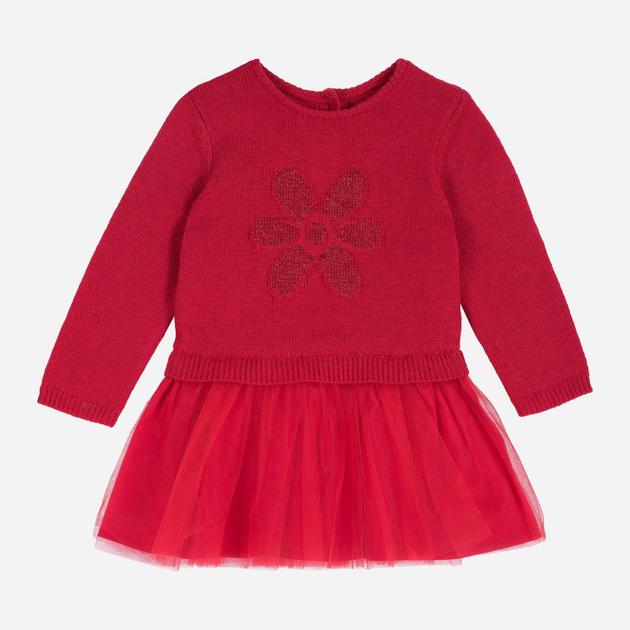Дитяче плаття для дівчинки Chicco 09003534000000-075 80 см Червоне (8054707505247) - зображення 1
