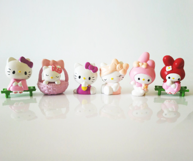 Набор фигурок Куроми (Kuromi ) геншен, манги, hello kitty, Санрио Китти , Мелоди игровые наборы 6шт (AN)31203 - изображение 5