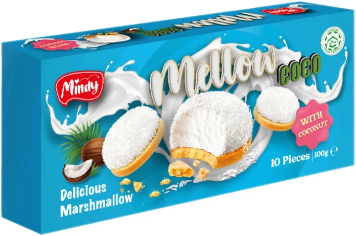 Упаковка десерта KBF Mindy Mellow с кокосом 100 г х 18 шт