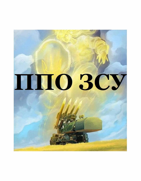 Шеврон патч " ППО ЗСУ " на липучці велкро - зображення 1