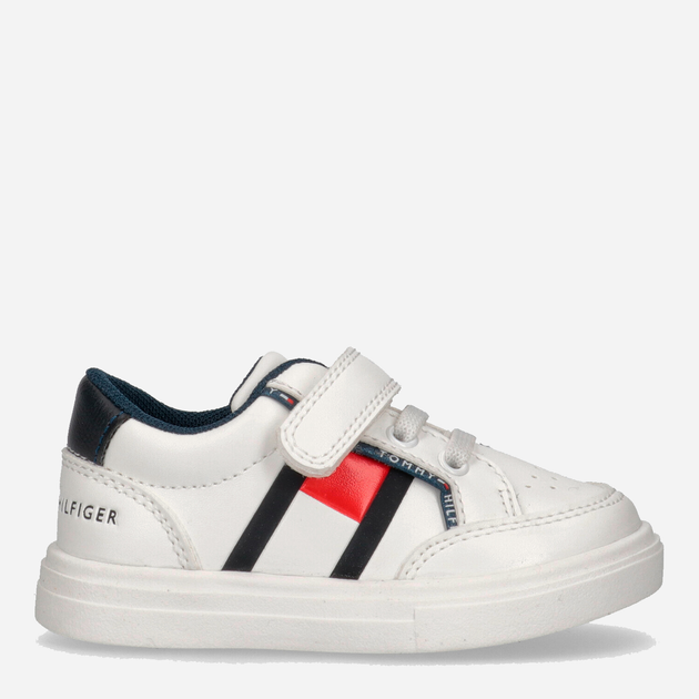 Детские кроссовки для мальчика Tommy Hilfiger Flag Velcro T1B4-32038-0754Y003 25 Белый/Синий/Красный (8056380754646) 