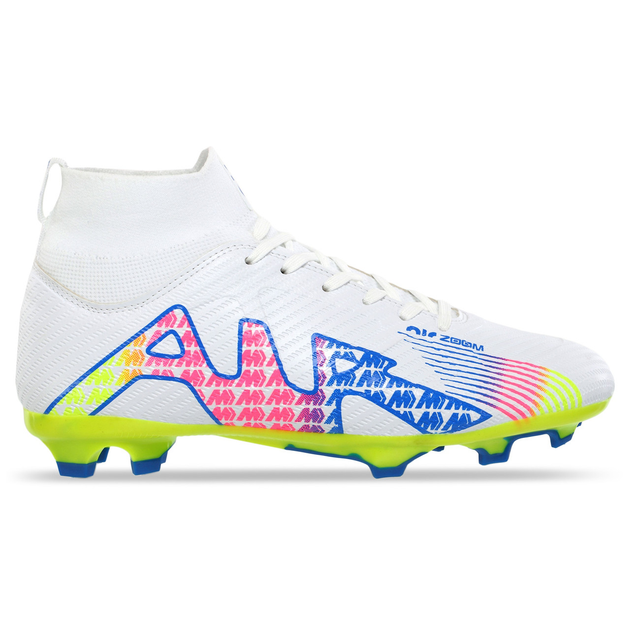 Бутсы футбольные с носком Zelart Zoom 220918B-1 размер 43 White-Pink ...