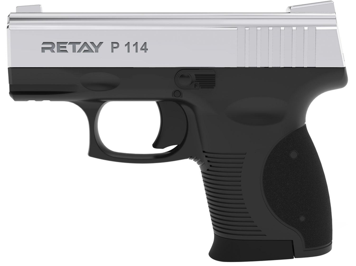 Стартовий шумовий пістолет RETAY P114 nickel (9 мм) - зображення 1