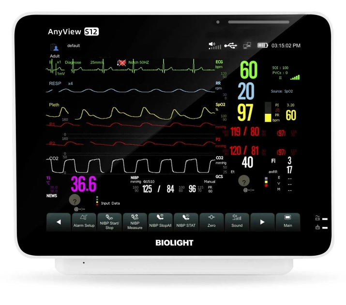 Монітор пацієнта кардіологічний Biolight Meditech S12 - изображение 1
