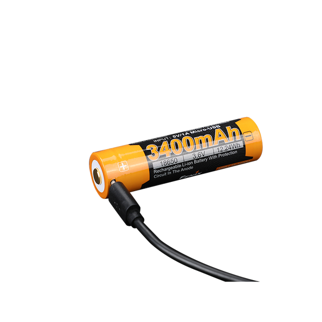 Акумулятор 18650 Fenix (3400 mAh) micro usb зарядка - зображення 2