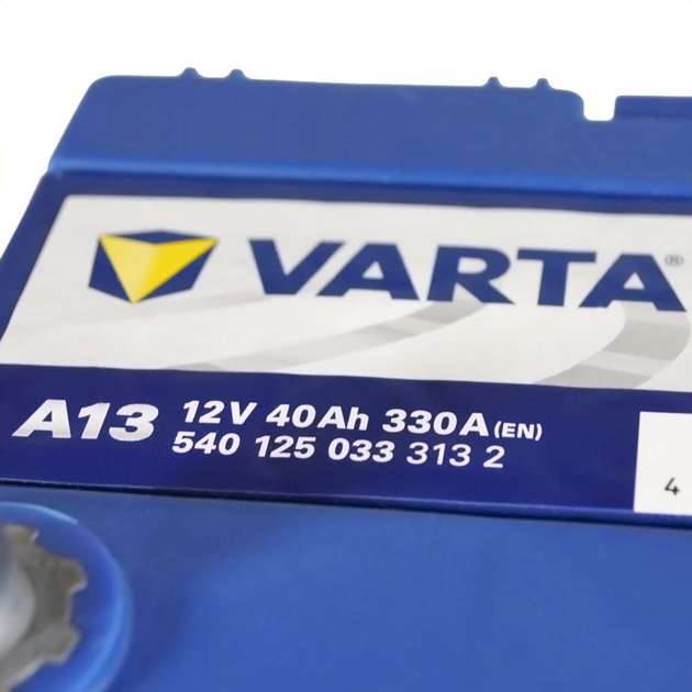 Аккумулятор автомобильный VARTA Blue Dynamic Asia (A13) 40Ah 330A R+ (B19 т. к.+нижн.кр) - изображение 4