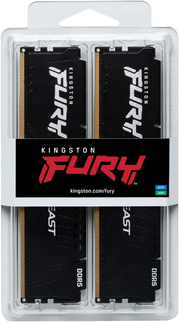 Оперативная память Kingston Fury Beast DDR5-6400 65536MB PC5-51200