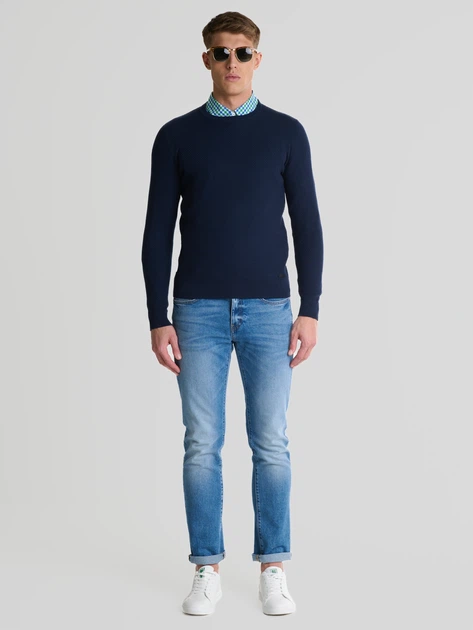 Sweter męski bawełniany Big Star Reylon M Ciemnoniebieski (5900714698843) - obraz 4