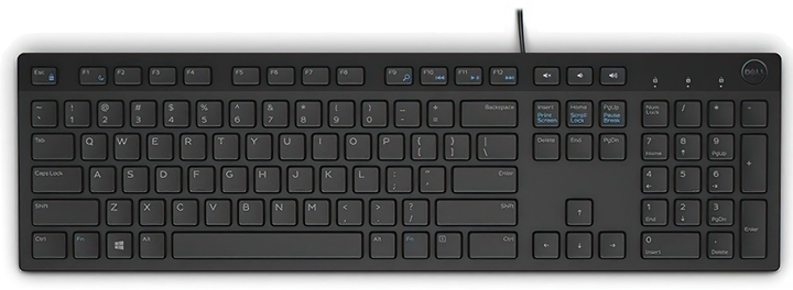 Непотрібний дубль - Клавіатура дротова Dell Multimedia KB-216 USB Black (KB216-BK-ENG-INT) - зображення 1