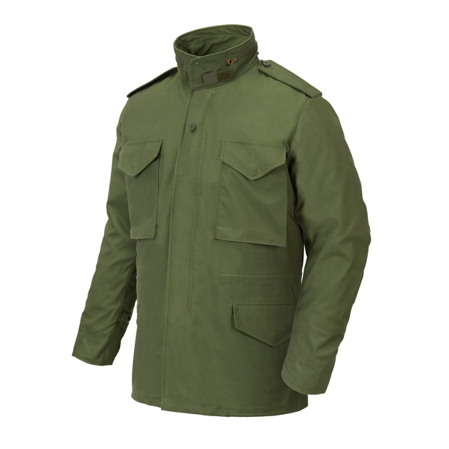 Куртка Helikon-Tex M65 - NyCo Sateen, Olive green S/Regular (KU-M65-NY-02) - изображение 1