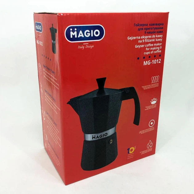 Гейзерна кавоварка Magio MG-1012 450 мл, кавоварка для дому, турка гейзерна для кави, кавник гейзерний - Фото 6 Гейзерна кавоварка Magio MG-1012 450 мл, кавоварка для дому, турка гейзерна для кави, кавник гейзерний - изображение 6
