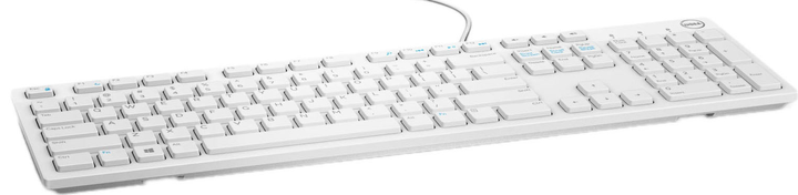 Мультимедійна клавіатура дротова Dell 580-ADGM Біла (KB216-WH-ENG-INT) - зображення 2