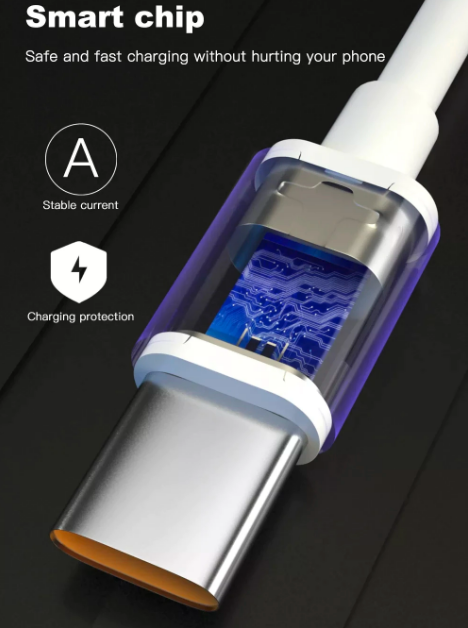 Кабель OPPO SuperVOOC USB Type-C 65W 1,5м Білий - Фото 9 Кабель OPPO SuperVOOC USB Type-C 65W 1,5м Білий - зображення 9