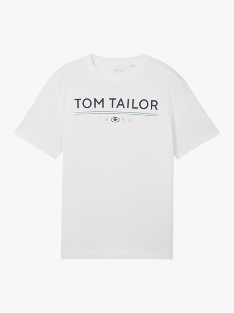Футболка Tom Tailor T-SHIRT WITH A LOGO PRIN XL Білий 1040988-20000 - Фото 5 Футболка Tom Tailor T-SHIRT WITH A LOGO PRIN XL Білий 1040988-20000 - изображение 5