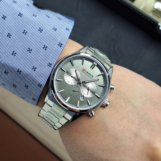 Мужские часы Curren 8446 All Silver - изображение 4
