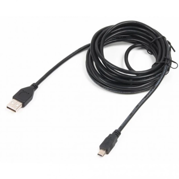 Кабель Cablexpert mini-USB 3 метра папа папа черный - Фото 2 Кабель Cablexpert mini-USB 3 метра папа папа черный - изображение 2