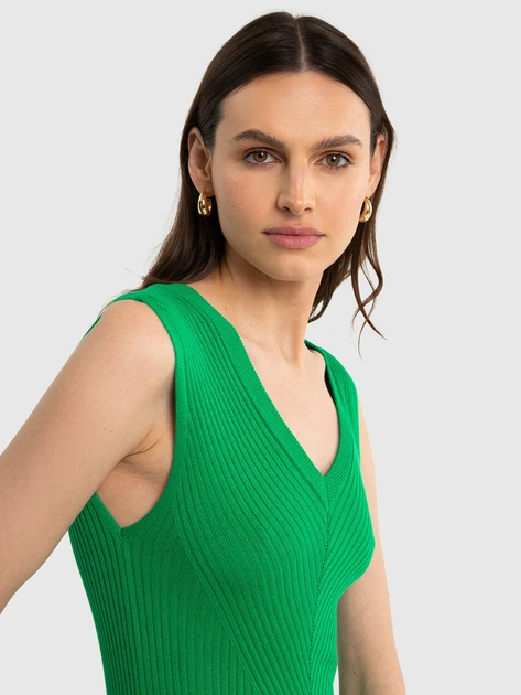 Плаття міді літнє жіноче Big Star Zizila L Зелене (5900714716264) - зображення 6