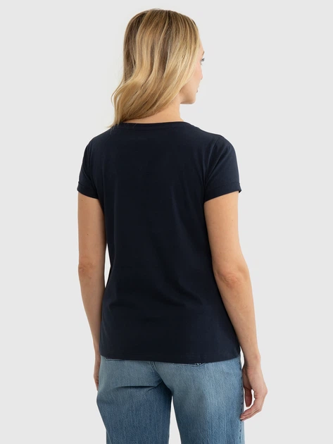 Футболка бавовняна жіноча Big Star Iris L Темно-синя (5900714758653) - зображення 2