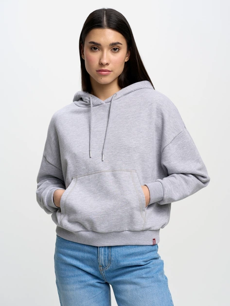 Худі жіноче Big Star Susana 2XL Сіре (5900714640958) - зображення 1