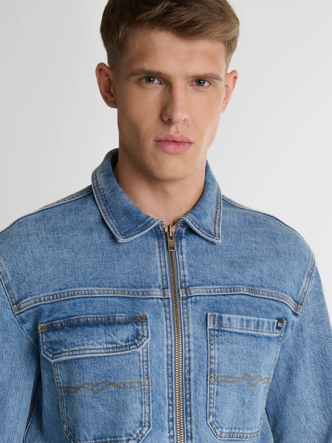 Куртка джинсова чоловіча Big Star Karil 2XL Блакитна (5900714710965) - зображення 6