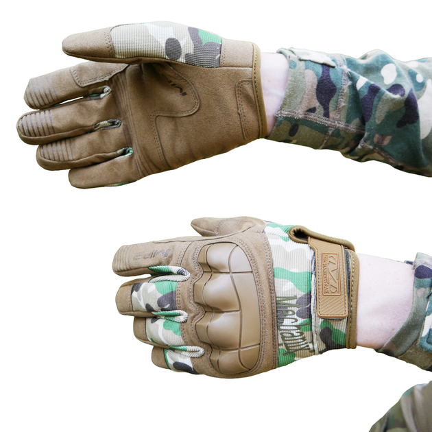 Перчатки тактические Mechanix M-Pact 3 с косточками Мультикам M - изображение 1