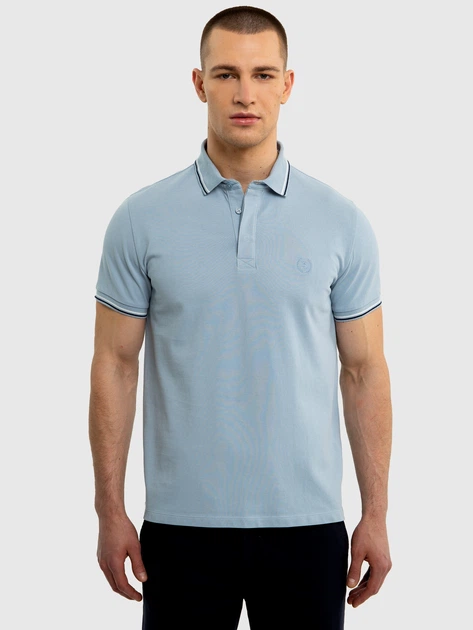 Поло довге чоловіче Big Star Cardi M Блакитне (5900714699703) - зображення 1