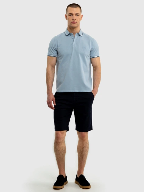 Поло довге чоловіче Big Star Cardi M Блакитне (5900714699703) - зображення 4