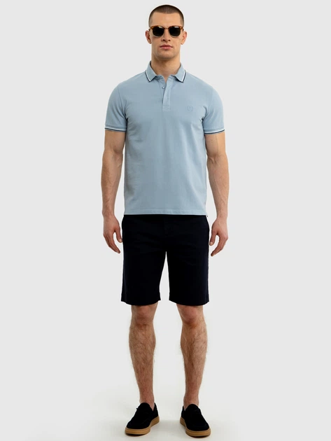 Поло довге чоловіче Big Star Cardi M Блакитне (5900714699703) - зображення 5