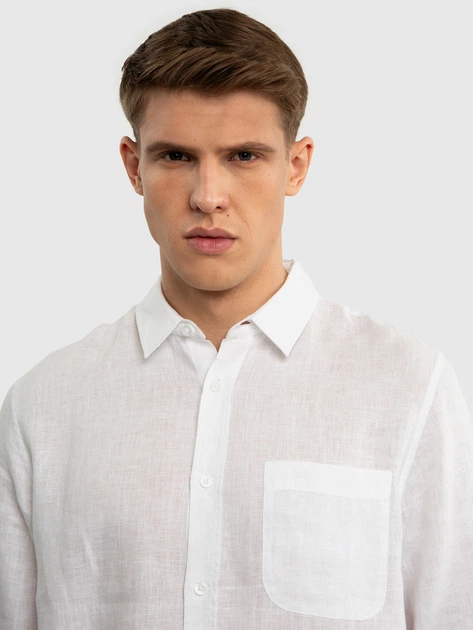 Сорочка літня чоловіча Big Star Jianis M Біла (5900714722876) - зображення 6