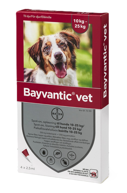 Краплі від кліщів Bayvantic Vet для собак 10-25 кг (7046260173996) - зображення 1