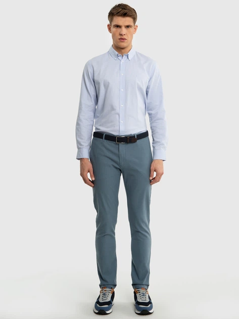 Spodnie chinosy męskie Big Star Erhat W36L32 Niebieskie (5900714719258) - obraz 4