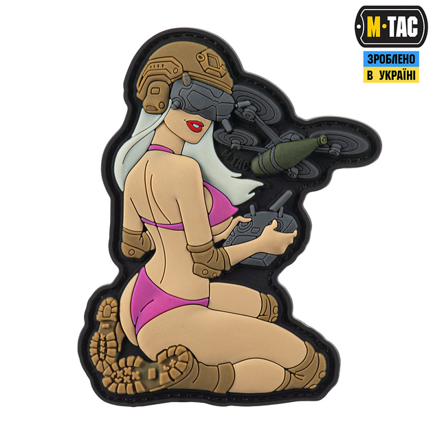 Нашивка M-Tac Tactical girl №6 PVC White/Pink/Coyote V1 - изображение 1
