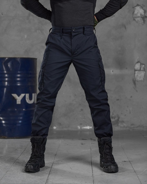 Тактичні штани ріп стоп сині L - зображення 1