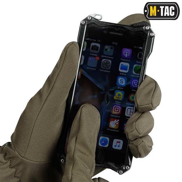 Перчатки M-Tac демисезонные Soft Shell Olive XL - изображение 2