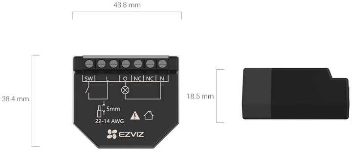 Inteligentny przekaźnik EZVIZ T35WM z Wi-Fi Pomiar mocy (6941545620565) - obraz 2