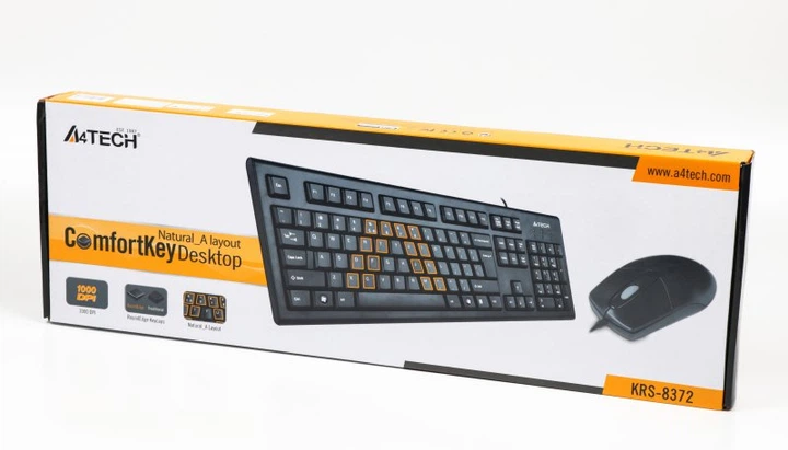 Комплект клавиатура+мышка A4Tech KRS-83+OP-720, USB, Черная - изображение 2