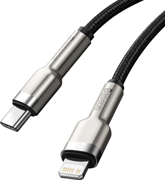 Кабель Baseus Cafule USB Type C - Lightning PD 1 м Black (CATLJK-A01) - зображення 1