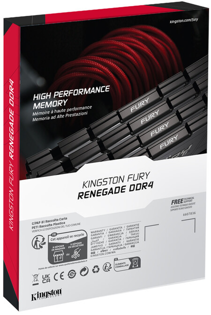Оперативна пам'ять Kingston Fury DDR4-3600 16384MB PC4-28800 (Kit of 2x8192) Renegade (KF436C16RB2K2/16) - зображення 15