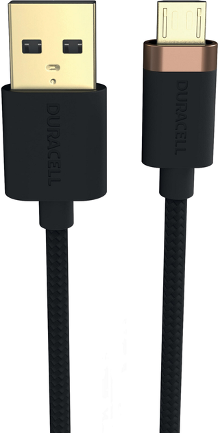 Kabel Duracell USB Type-A - micro-USB 1 m Black (USB7013A) - obraz 2